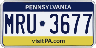 PA license plate MRU3677
