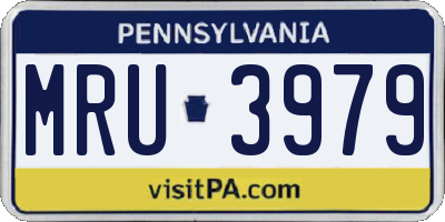 PA license plate MRU3979