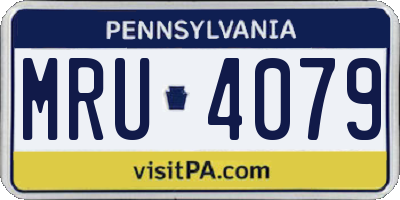 PA license plate MRU4079