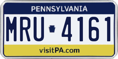 PA license plate MRU4161