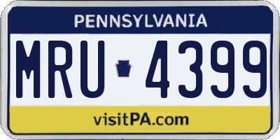 PA license plate MRU4399