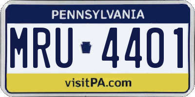 PA license plate MRU4401