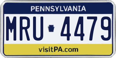 PA license plate MRU4479