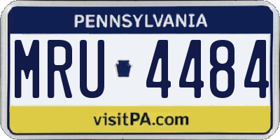 PA license plate MRU4484