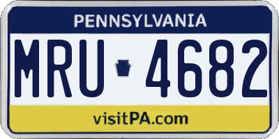 PA license plate MRU4682