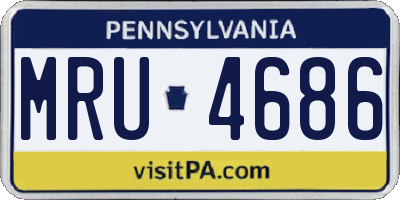 PA license plate MRU4686
