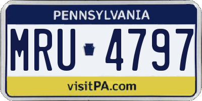 PA license plate MRU4797