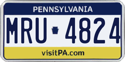 PA license plate MRU4824