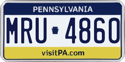 PA license plate MRU4860