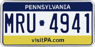 PA license plate MRU4941