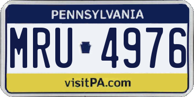 PA license plate MRU4976