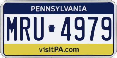 PA license plate MRU4979