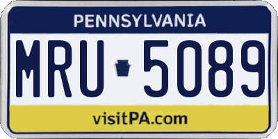 PA license plate MRU5089