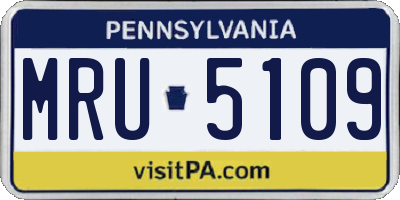 PA license plate MRU5109