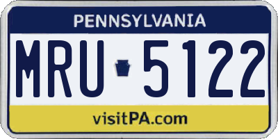 PA license plate MRU5122