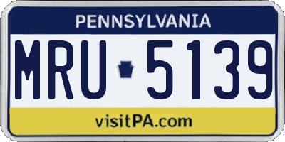 PA license plate MRU5139