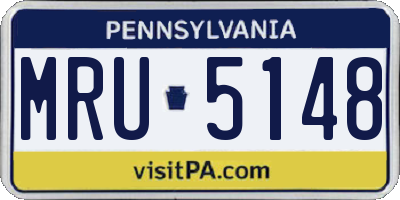 PA license plate MRU5148