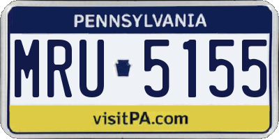 PA license plate MRU5155