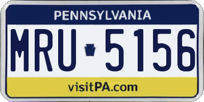 PA license plate MRU5156