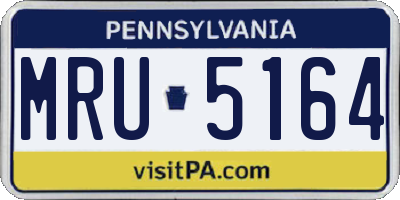 PA license plate MRU5164