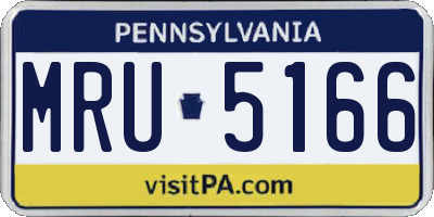 PA license plate MRU5166