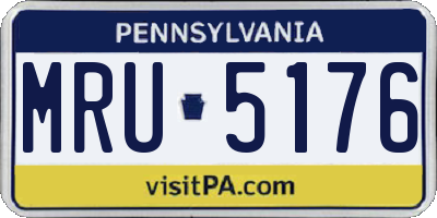 PA license plate MRU5176