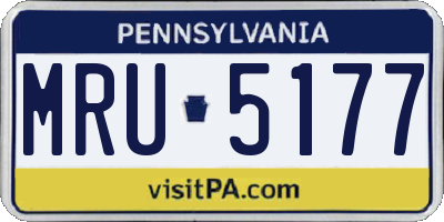 PA license plate MRU5177