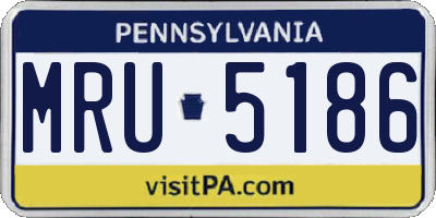 PA license plate MRU5186