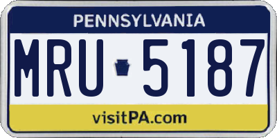 PA license plate MRU5187