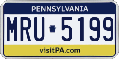 PA license plate MRU5199