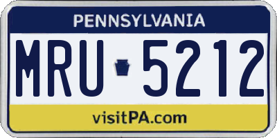 PA license plate MRU5212
