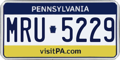 PA license plate MRU5229