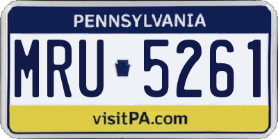 PA license plate MRU5261