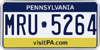 PA license plate MRU5264