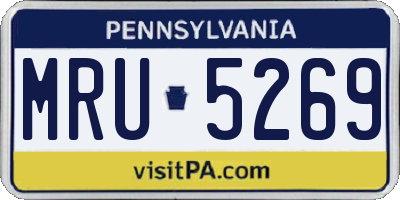 PA license plate MRU5269