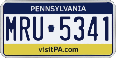 PA license plate MRU5341
