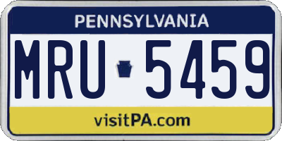 PA license plate MRU5459