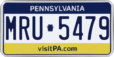PA license plate MRU5479