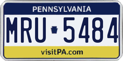 PA license plate MRU5484