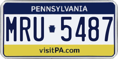 PA license plate MRU5487