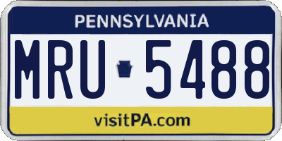 PA license plate MRU5488
