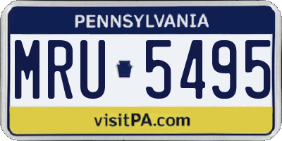 PA license plate MRU5495