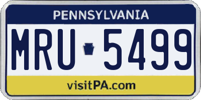 PA license plate MRU5499