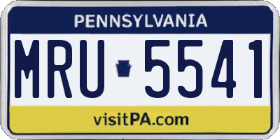 PA license plate MRU5541