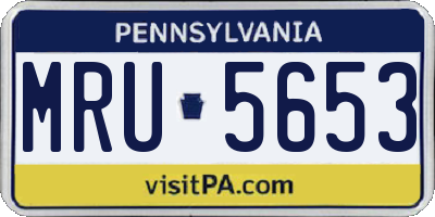 PA license plate MRU5653