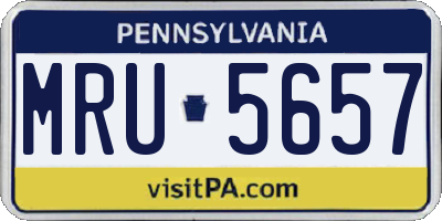 PA license plate MRU5657