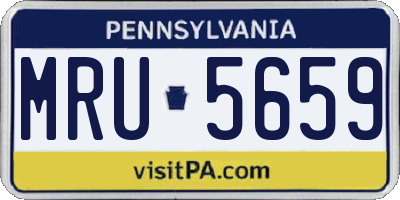 PA license plate MRU5659