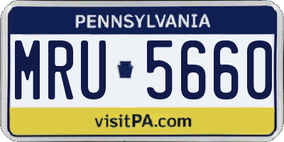 PA license plate MRU5660