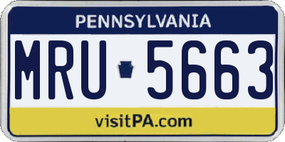 PA license plate MRU5663