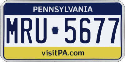 PA license plate MRU5677